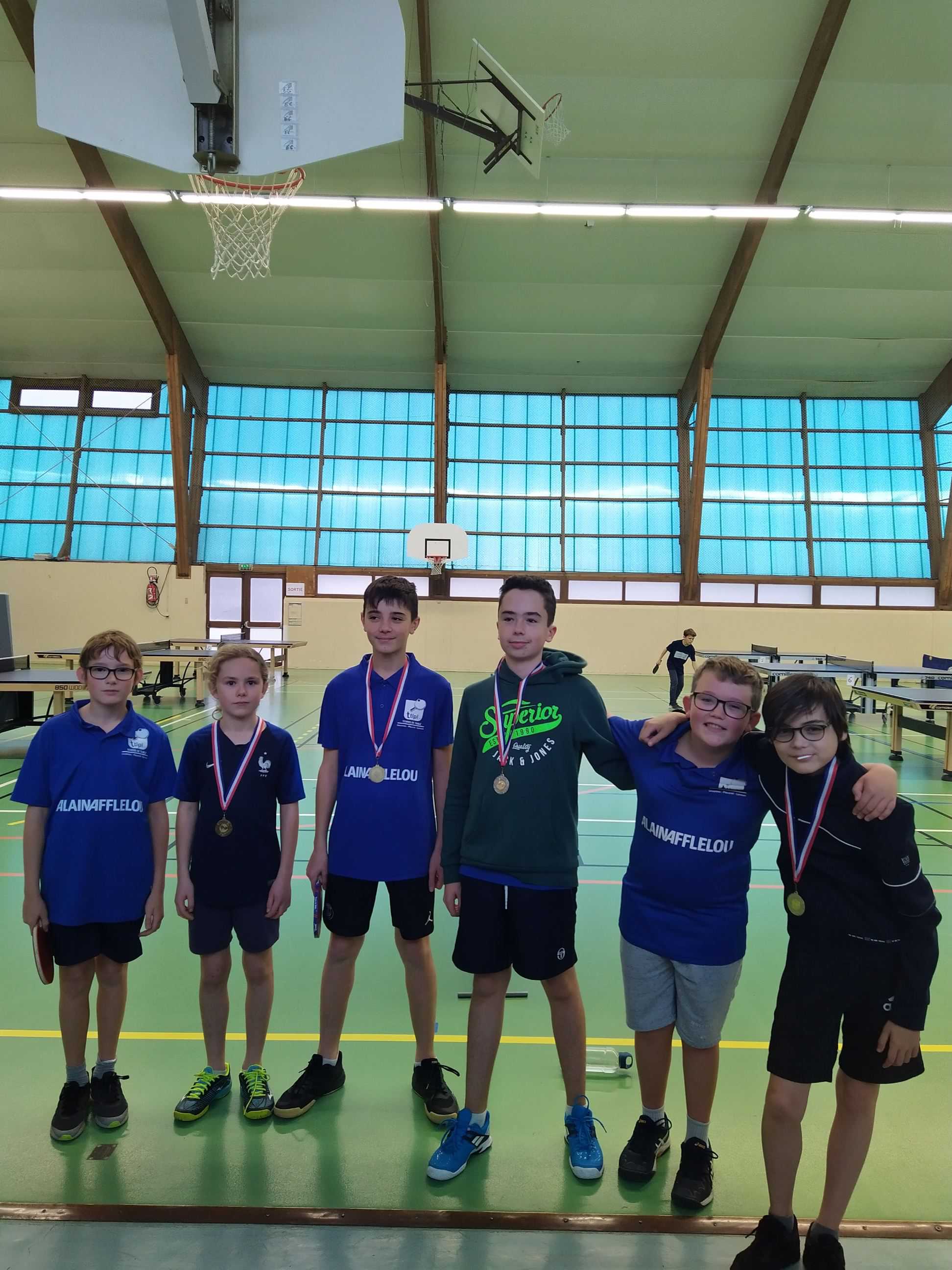 Les joueurs du TTLPL lors du tour 2 de la coupe d'Avis à Perros-Guirrec