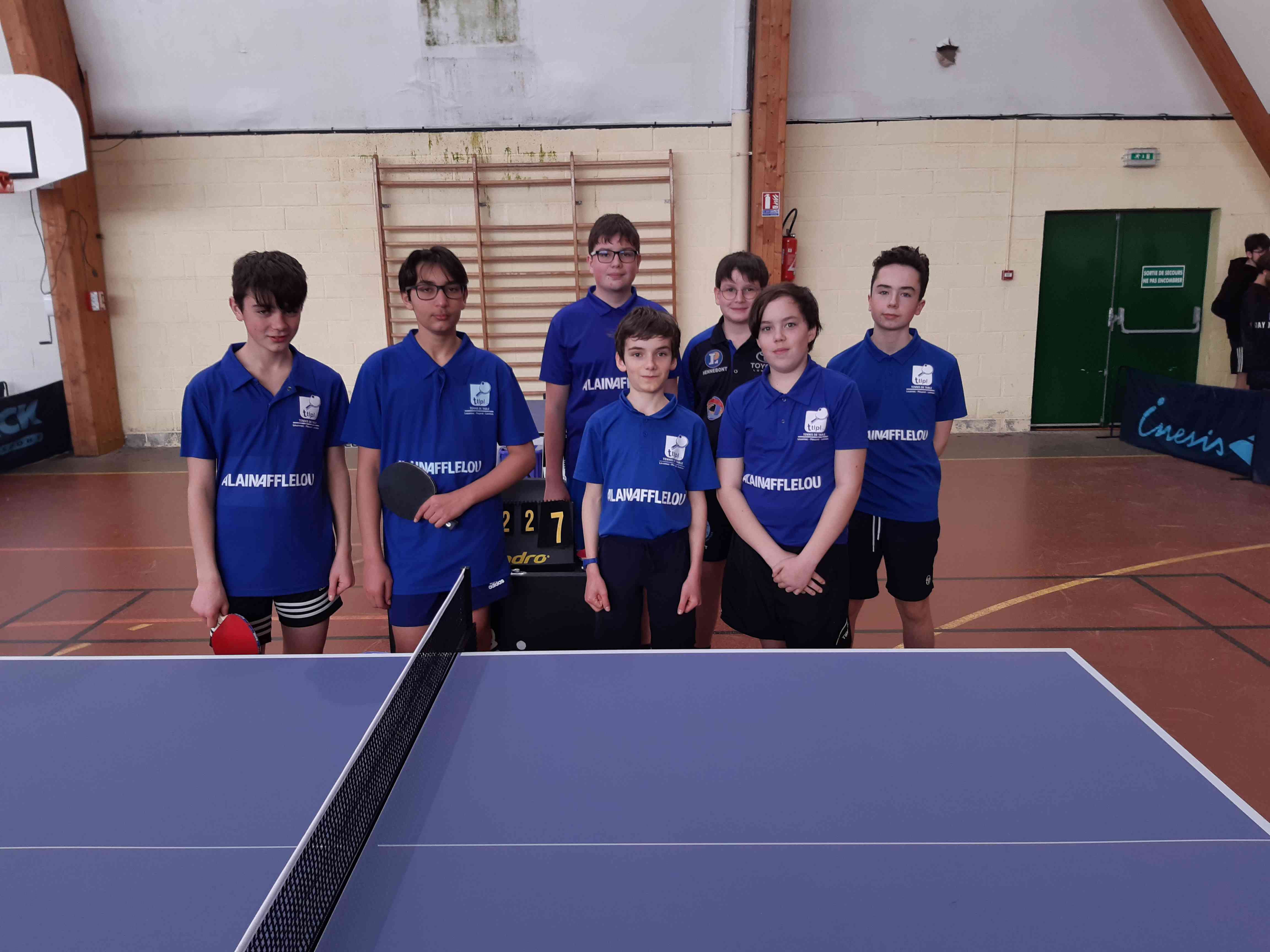 Les cadets du TTLPL lors du tour 4 du critérium fédéral départemental