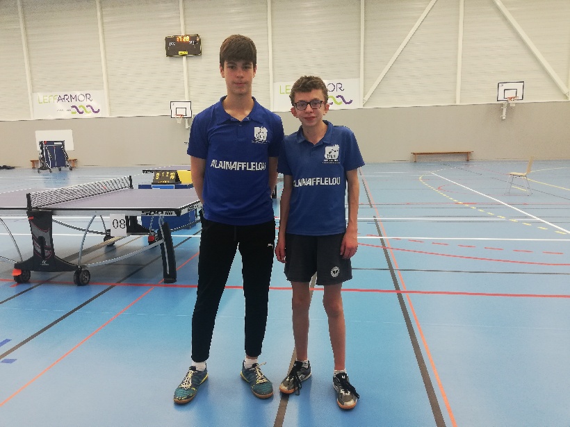 Les juniors du TTLPL lors du tour 4 du critérium fédéral régional