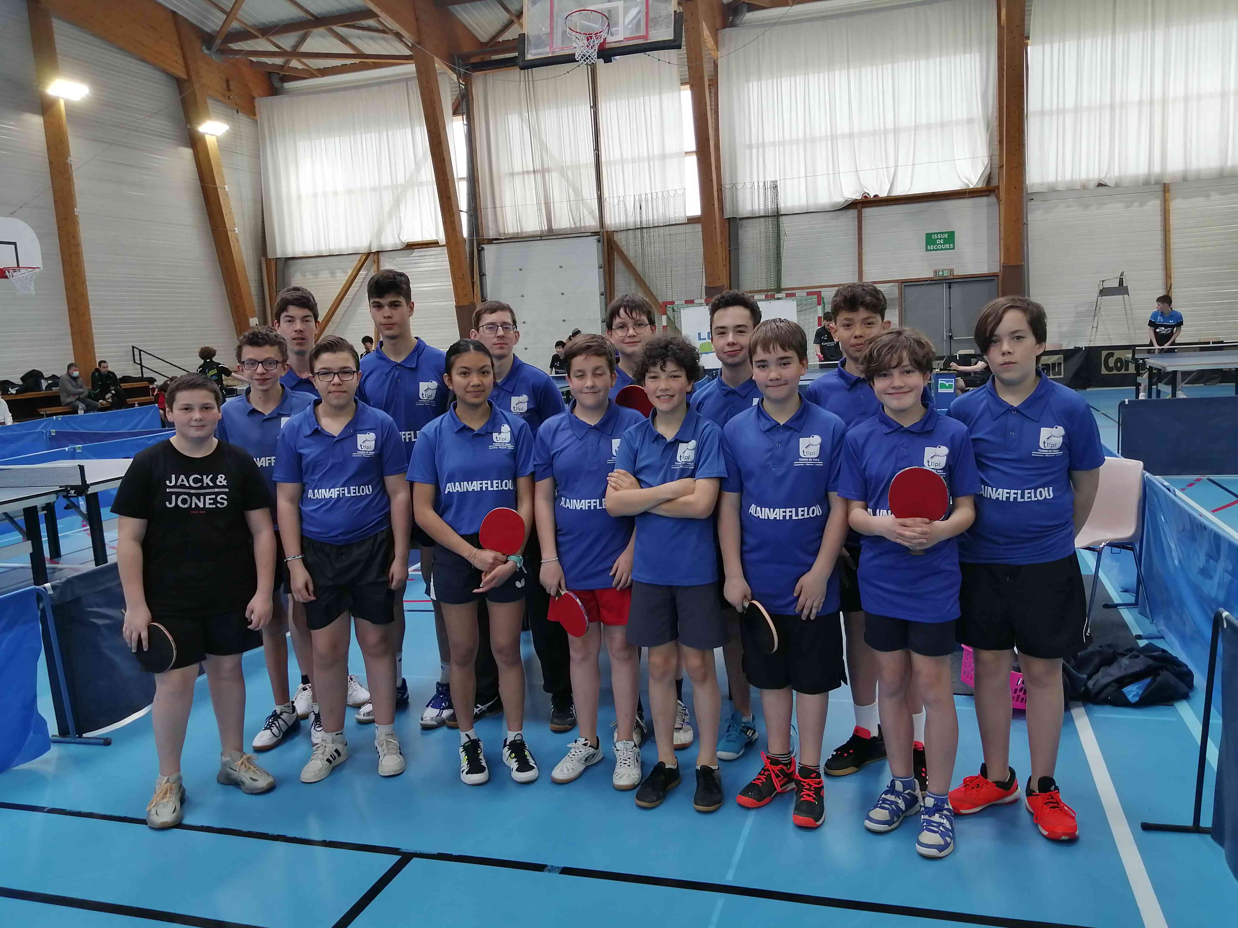 Les jeunes du TTLPL au championnat des Côtes d'Armor 2022