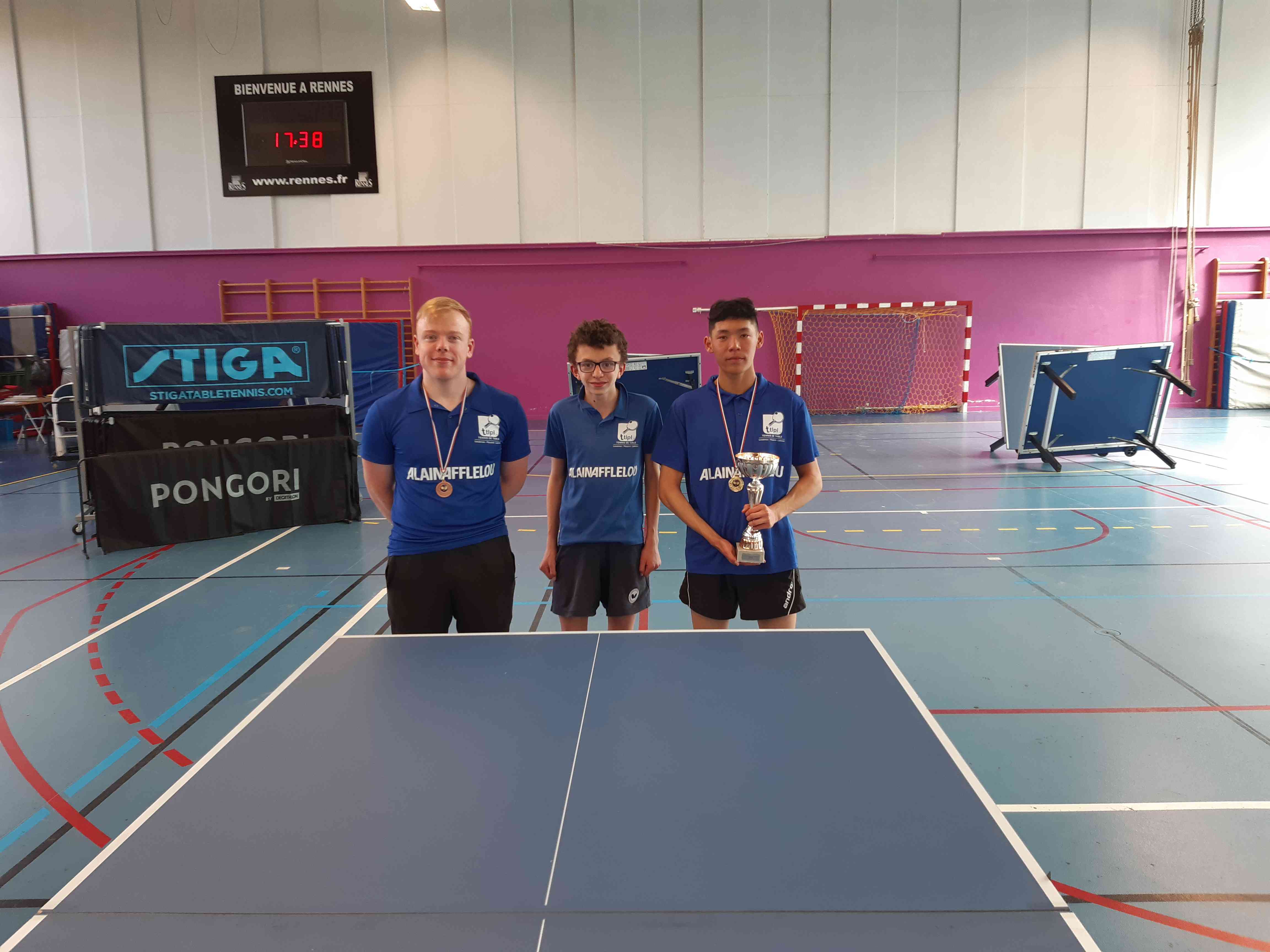Les joueurs du TTLPL aux finales par classement Bretagne