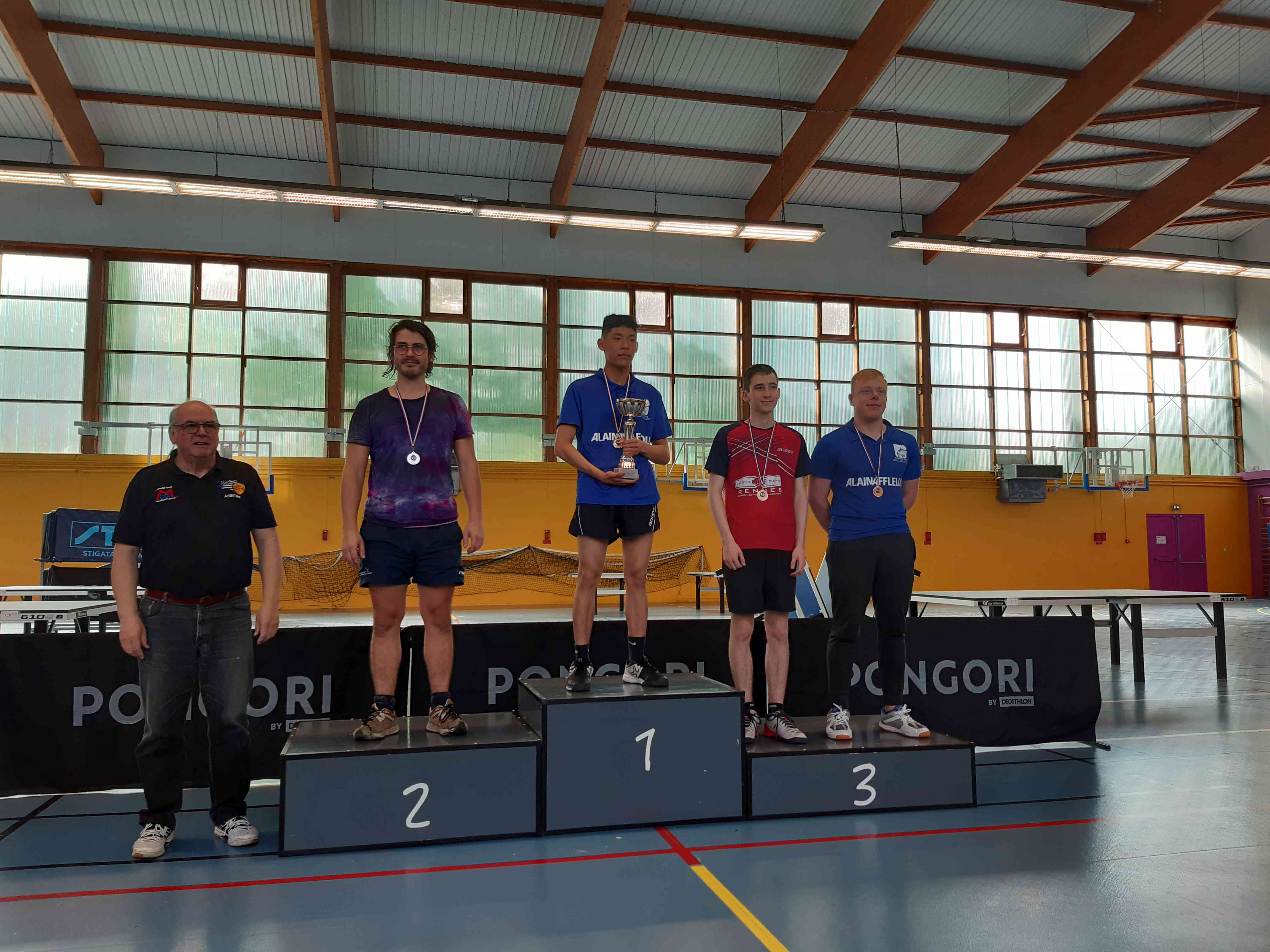 Podium H15 aux finales par classement Bretagne