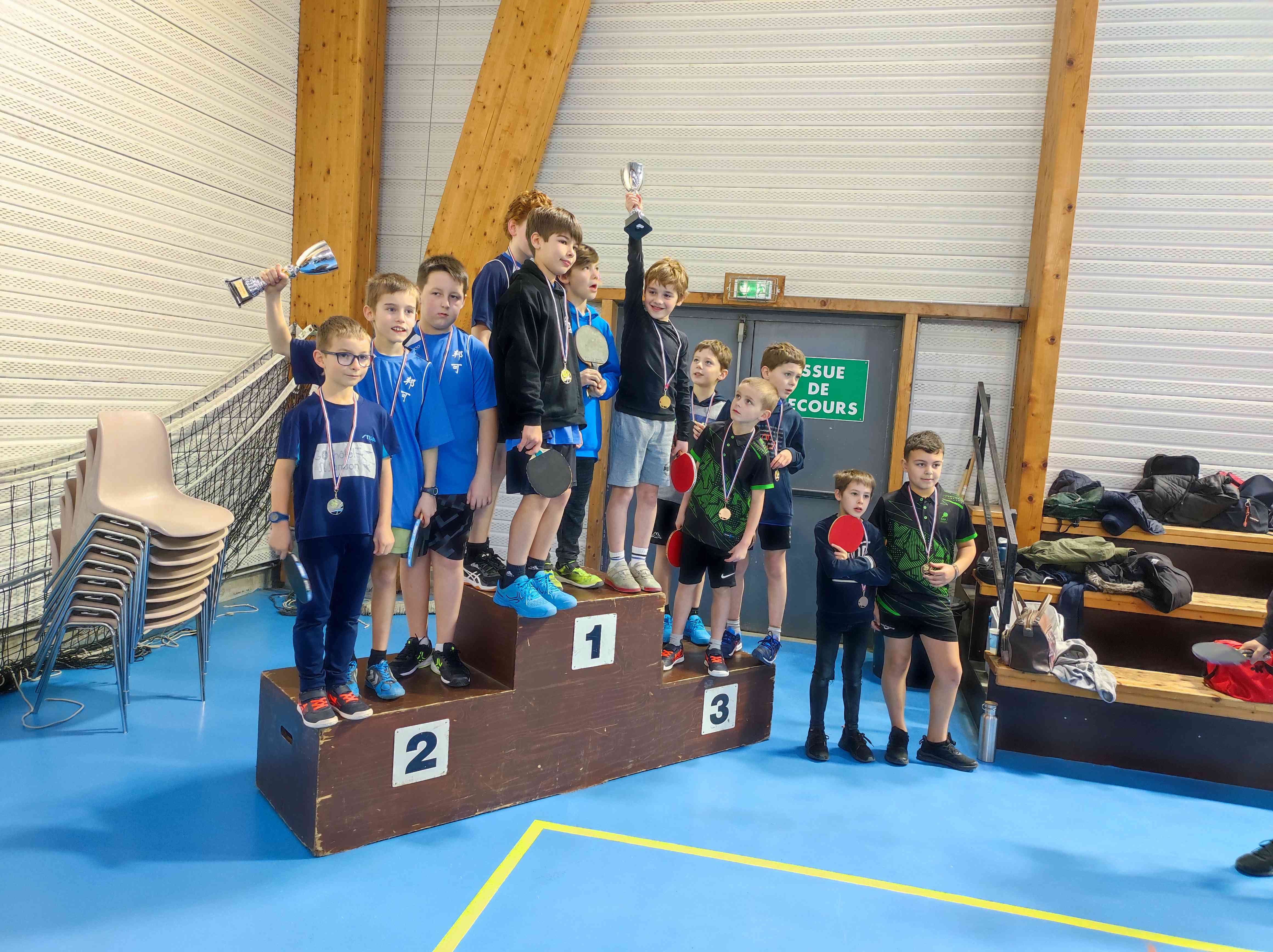 Les benjamins du TTLPL sur le podium des interclubs départementaux