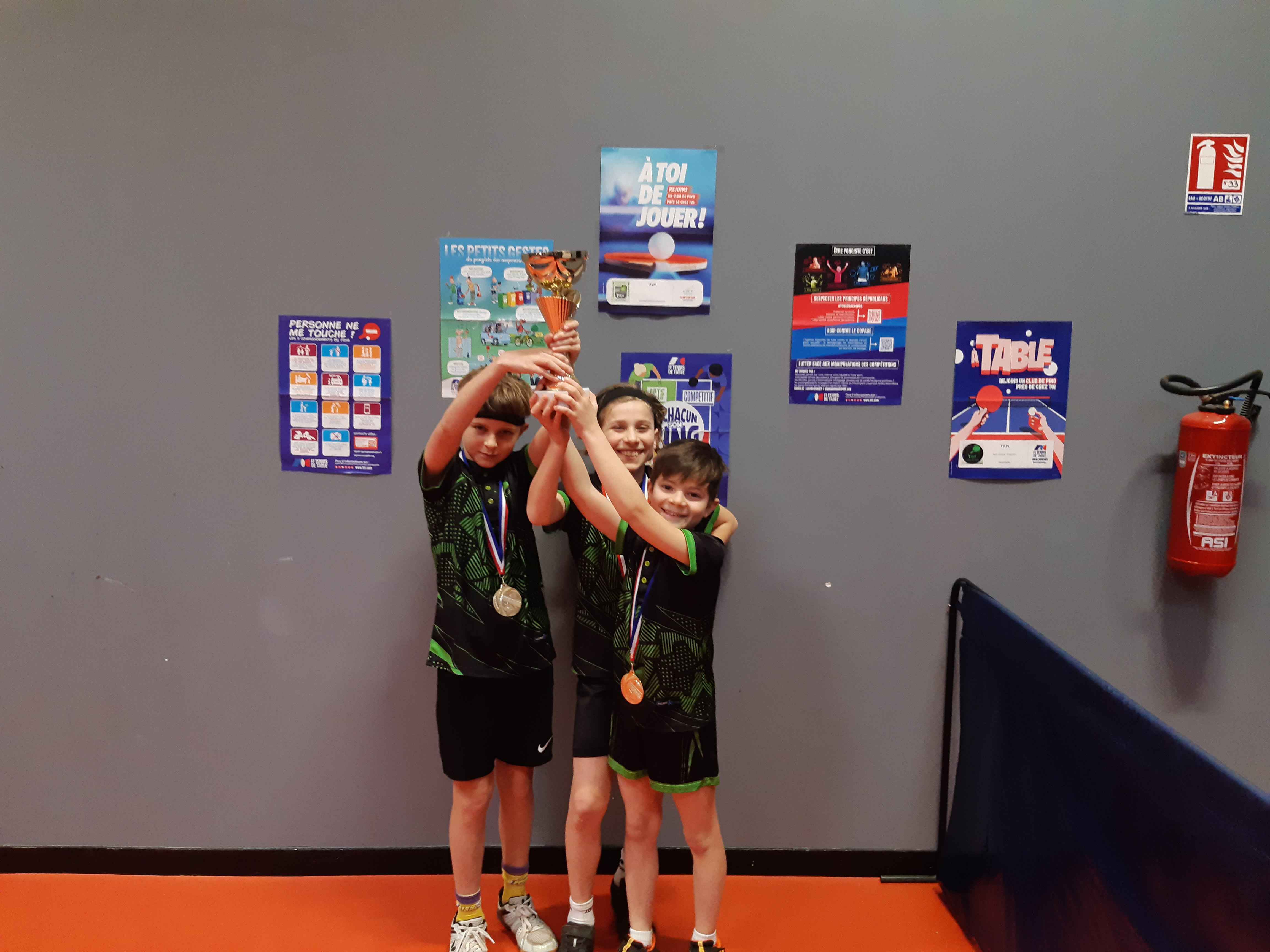Les benjamins du TTLPL vainqueurs des interclubs départementaux